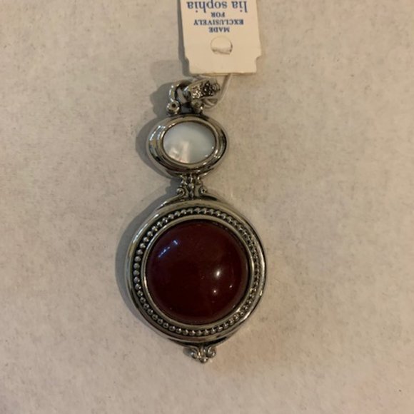 Lia Sophia Semi-Precious Gemstone Pendants (Multi-gem pendant SOLD) Lot of 3 - Picture 4 of 4